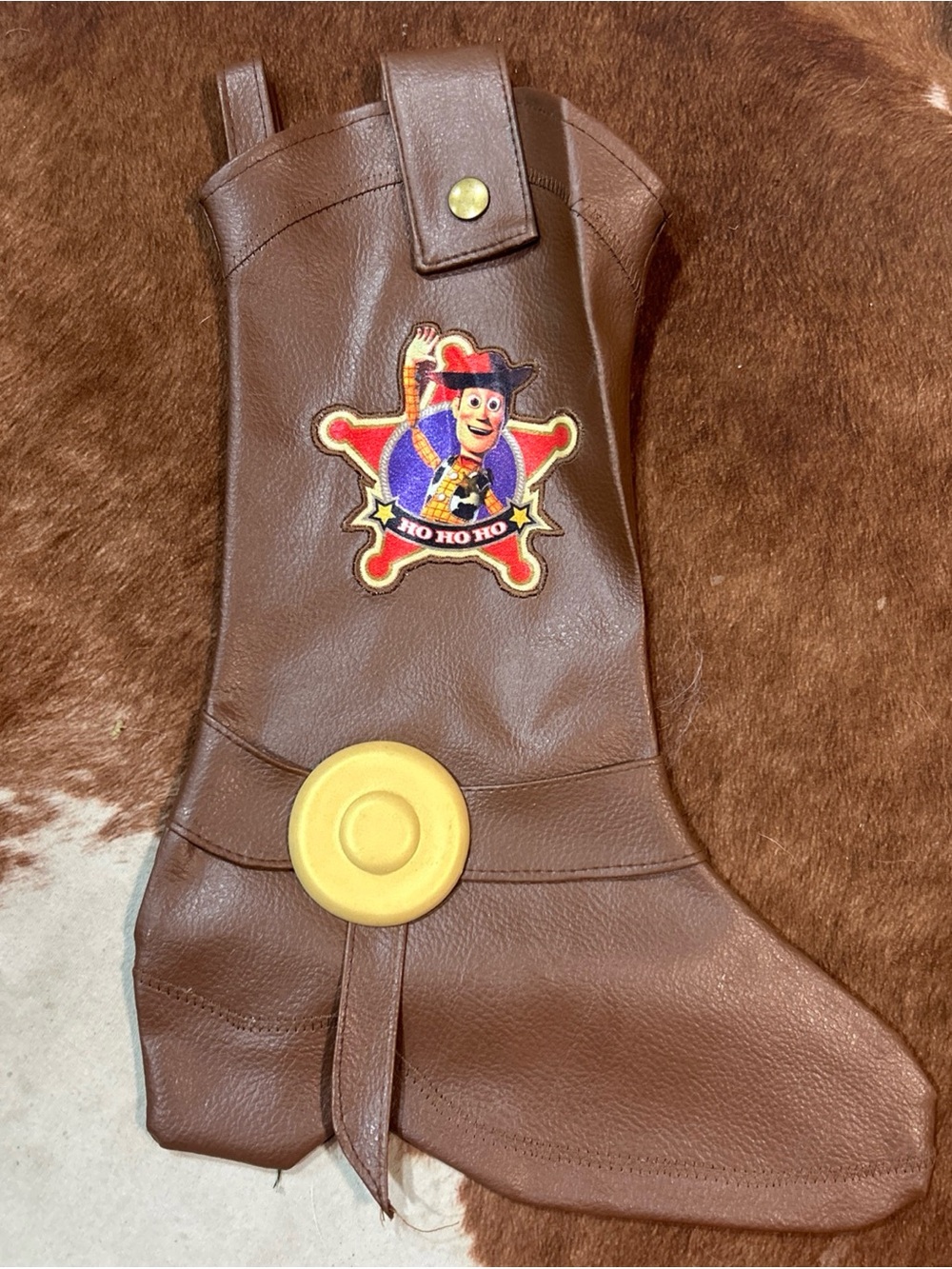 Toy Sheriff Brown Holiday Stocking - Decorative Boot